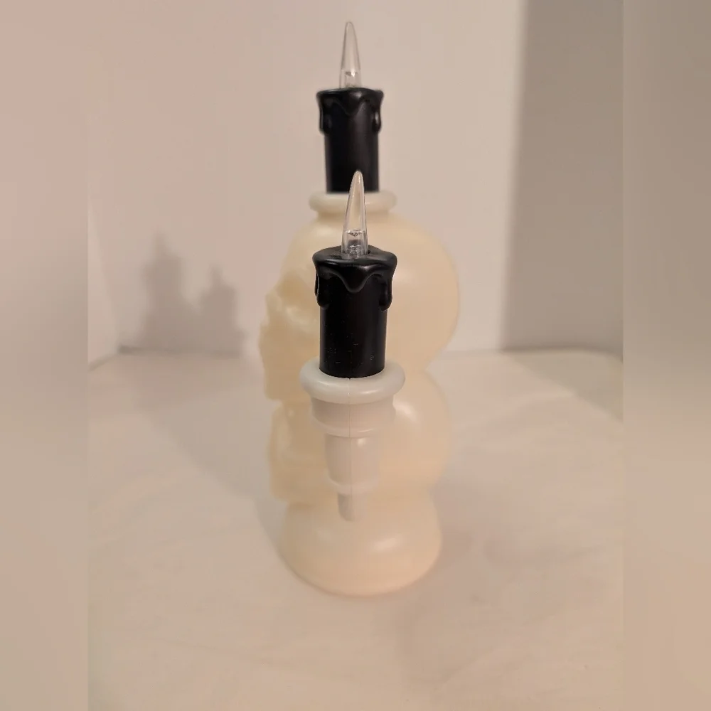 Target Bullseye's Playground Light Up Skull Candelabra Halloween Decor - WORKS